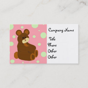 Carte de visite Ours en peluche
