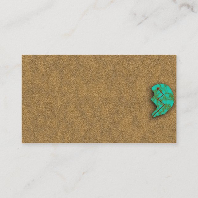 Carte De Visite Ours Zuni Turquoise d'Amérique (Devant)