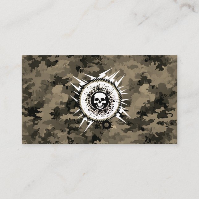 Carte De Visite Outdoorsman Camouflage Hunt Fish Pro Information (Devant)