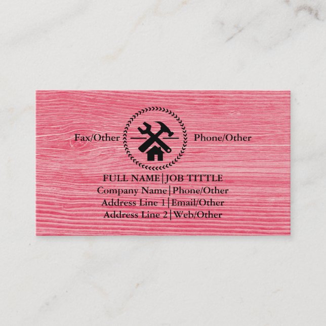 Carte De Visite Outil de charpentier pour constructeurs profession (Devant)