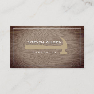 Carte De Visite Outil professionnel de menuiserie Bois rustique