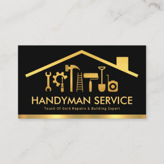 Carte De Visite Outillage de mannequin Creative Gold Rooftop Outil