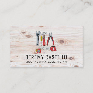 Carte De Visite Outils à main   Logo de quincaillerie   Planches d