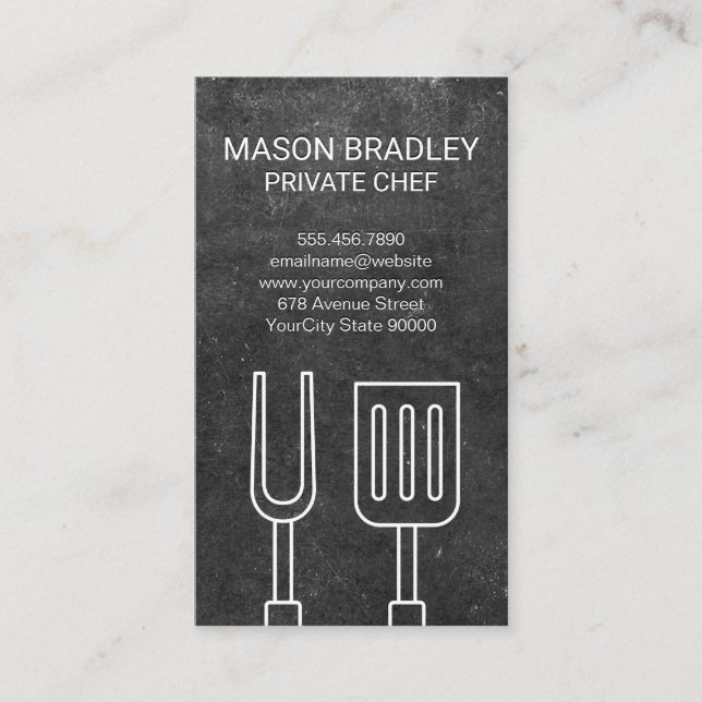 Carte De Visite Outils Barbecue (Devant)