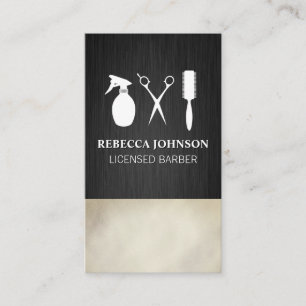 Carte De Visite Outils Barber pour liste de cheveux   Style
