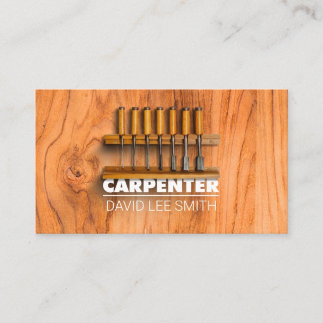 Carte De Visite Outils Carpenter professionnels (Devant)