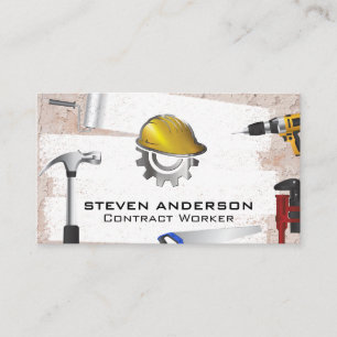 Carte De Visite Outils d'alimentation de construction Entreprene