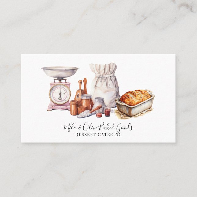 Carte De Visite Outils de boulangerie pâtisserie Chef (Devant)