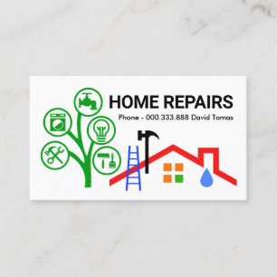 Carte De Visite Outils de bricolage créatifs Paysage de l'arbre