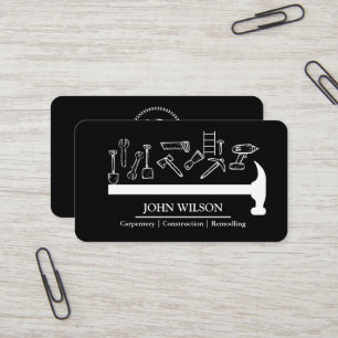 Carte De Visite Outils de charpentier constructeur professionnel m