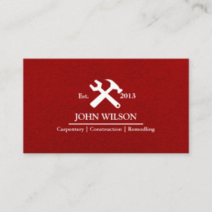 Carte De Visite Outils de charpentier constructeur professionnel m