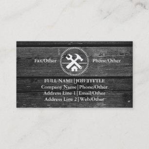Carte De Visite Outils de charpentier menuisier constructeur profe