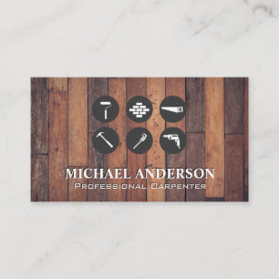 Carte De Visite Outils de construction   Bois dur