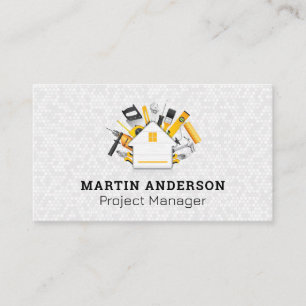 Carte De Visite Outils de construction   Logo de menuiserie