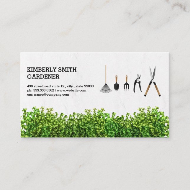Carte De Visite Outils de jardinage | Poissons (Devant)