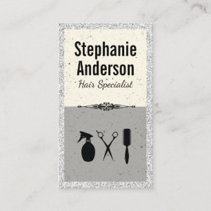 Carte De Visite Outils de liste de cheveux   Parties scintillant