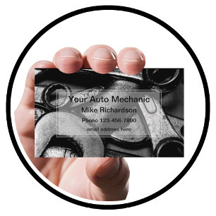 Carte De Visite Outils de mécanique automatique conçus de façon un