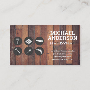 Carte De Visite Outils de menuiserie   Bois
