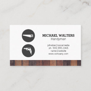 Carte De Visite Outils de menuiserie   Construction Builder
