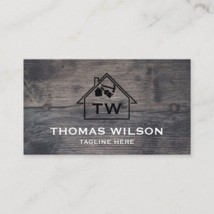 Carte De Visite Outils de menuiserie de construction professionnel