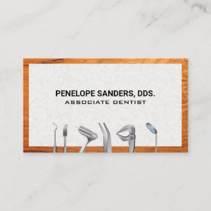 Carte De Visite Outils de nettoyage dentaire Dentisterie