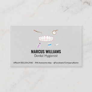 Carte De Visite Outils de nettoyage   Dents