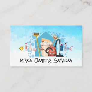 Carte De Visite Outils de services de nettoyage de maison   Bonnes
