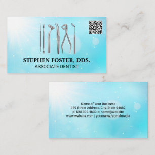 Carte De Visite Outils dentaires Code QR