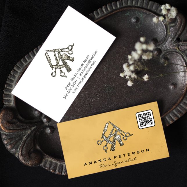 Carte De Visite Outils en barrette | Code Qr (Créateur téléchargé)