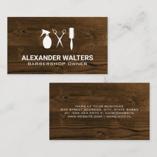 Carte De Visite Outils en barrette   Grain de bois