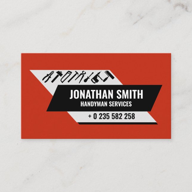Carte De Visite Outils Handyman (Devant)