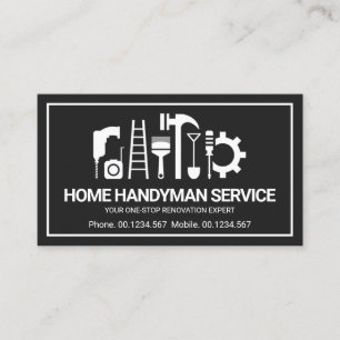 Carte De Visite Outils Handyman Rétro Motif, Odd Emplois