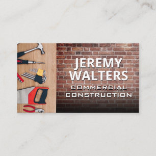 Carte De Visite Outils main   Construction   Bois de brique