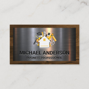 Carte De Visite Outils main de construction Métal aluminium Bo
