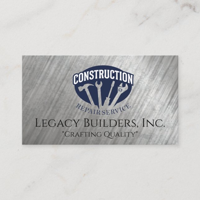 Carte De Visite Outils main de construction | Réparation de build (Devant)