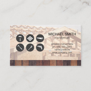 Carte De Visite Outils matériels   chantier de construction