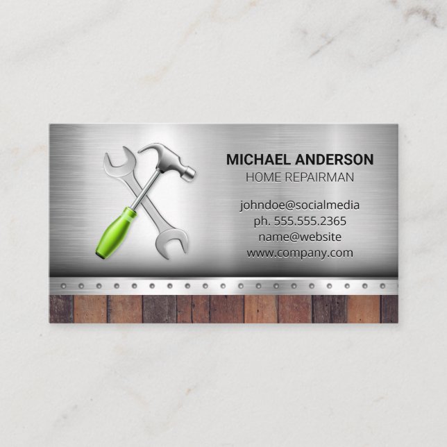 Carte De Visite Outils matériels | Constructeur de construction |  (Devant)