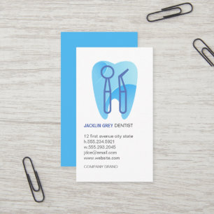 Carte De Visite Outils pour dentistes et logo pour dents