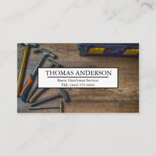 Carte De Visite Outils rustiques professionnels Boiseries de charp