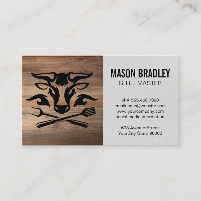 Carte De Visite Outils Steer et BBQ (Devant)