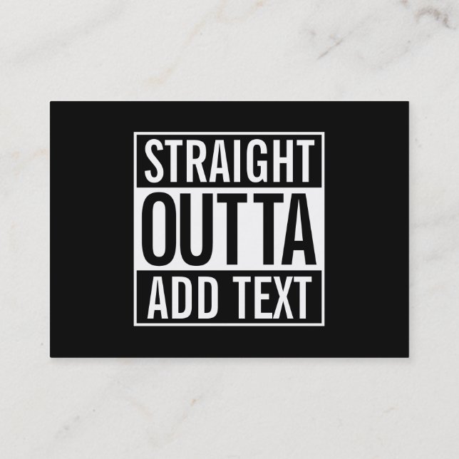 CARTE DE VISITE OUTTA DROITS… AJOUTENT VOTRE TEXTE MEME (Dos)