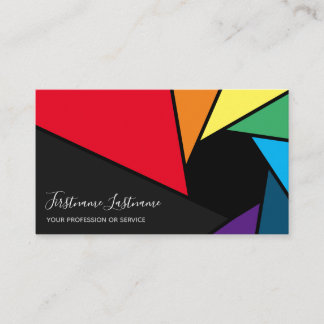 Carte De Visite Ouverture de caméra Rainbow couleurs pour les phot