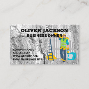 Carte De Visite Ouvrier du bâtiment   Chantier de construction