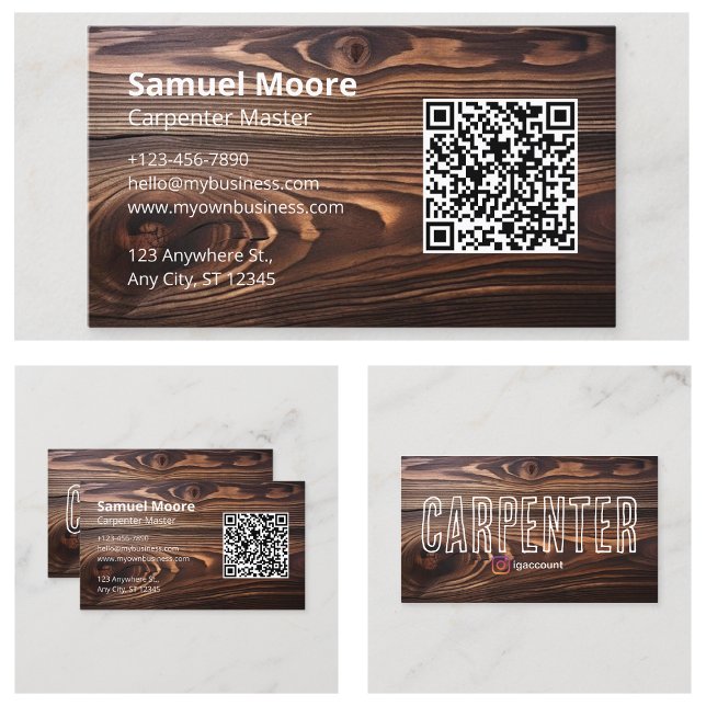 Carte De Visite Ouvriers modèle de la scierie (Templates Carpenter Woodworkers Sawmill Business Card
)