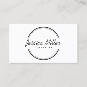 CARTE DE VISITE OUVRIR LE LOGO DE CERCLE EN NOIR ET BLANC