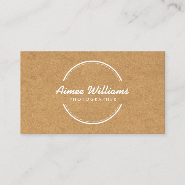 CARTE DE VISITE OUVRIR LE LOGO DE CERCLE SUR LE CARTON TAN (Devant)