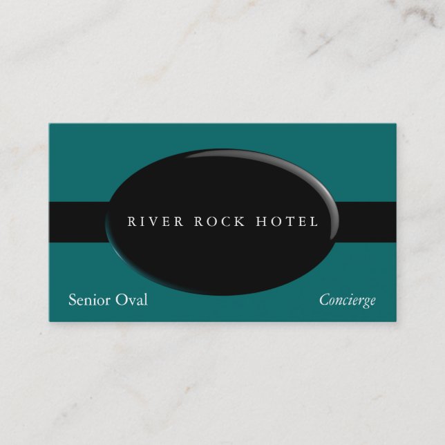 Carte De Visite Oval Obsidian (Devant)