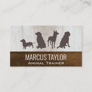 Carte De Visite Pack Canine   Entraînement des chiens   Arrière - 