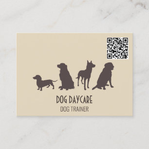 Carte De Visite Pack Canine   Entraînement des chiens   Code QR