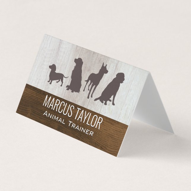 Carte De Visite Pack Canine | Entraînement des chiens | Grain de b (Devant)
